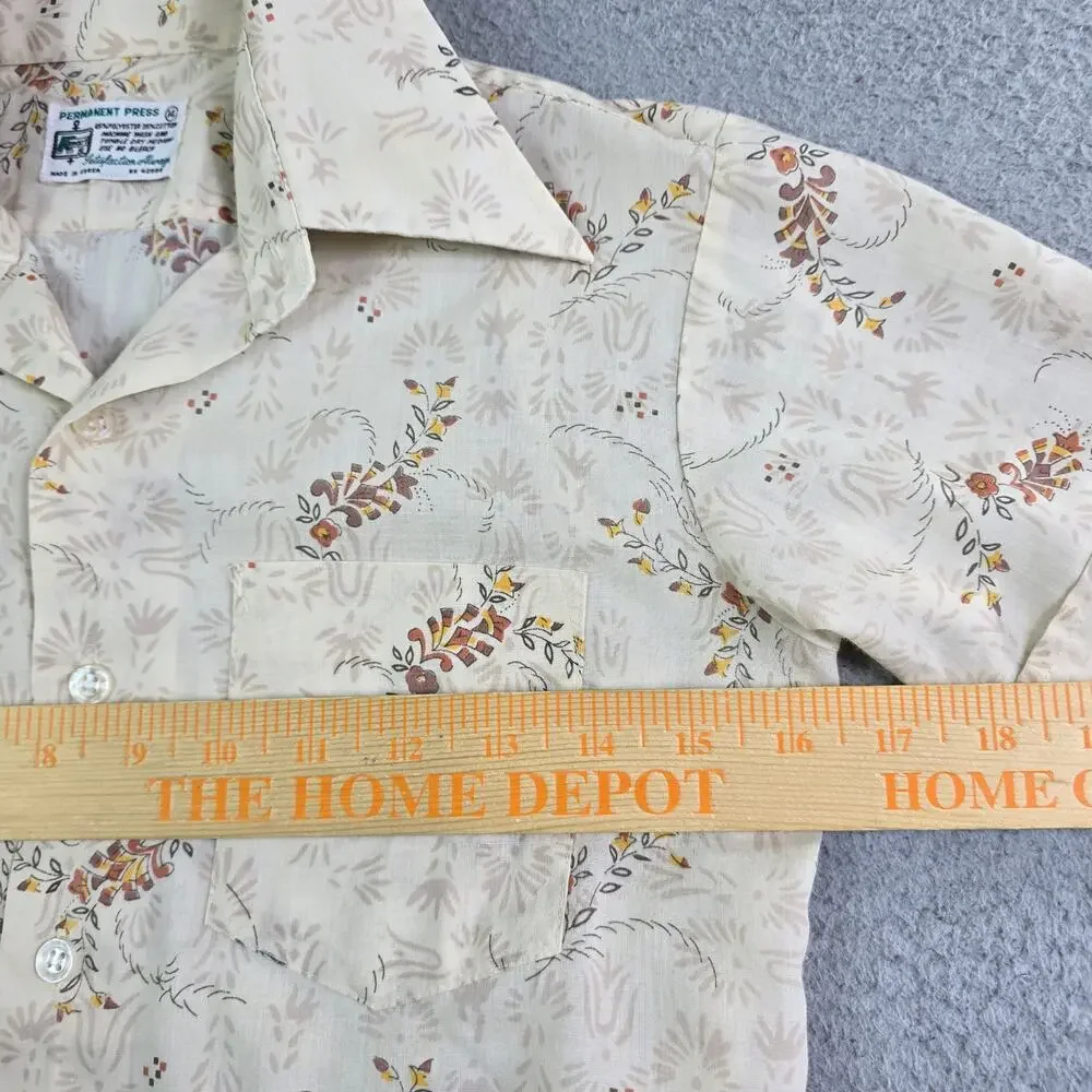 Vintage‎ 70's Button Front Shirt Lot of 2 Boys Size 14 Retro Movie TV Props